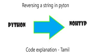 reversing a string - python code explained in Tamil