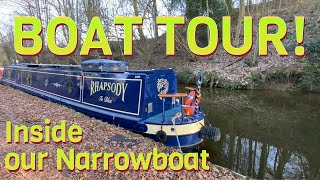 NARROWBOAT Living  BOAT TOUR  A walkthrough tour of our narrowboat floating home  Ep24