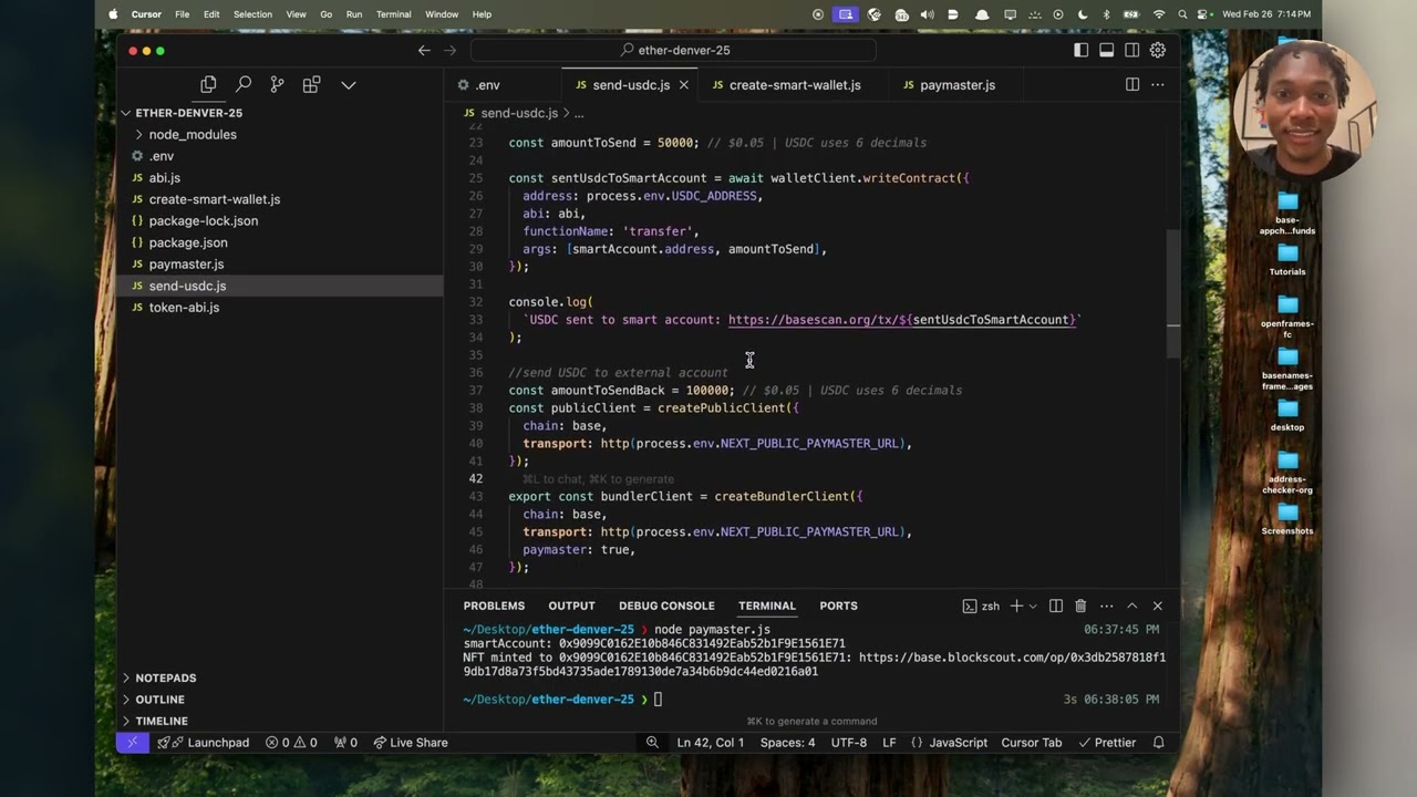 Coinbase Developer Platform | Paymaster Series: Gasless Token Transfers @ EthDenver 2025