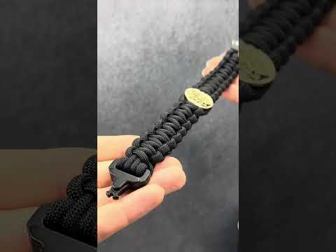 Браслет-оберіг “Герб України” | Індивідуальне гравіювання, латунь ручного лиття, паракорд, видео 1