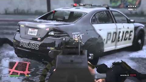 GTA V - Street heavy assault with "Bullet Time" mod