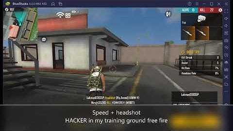 Speed+AWM Headshot Hacker in my training ground Game Free Fire (IBG Gamers)