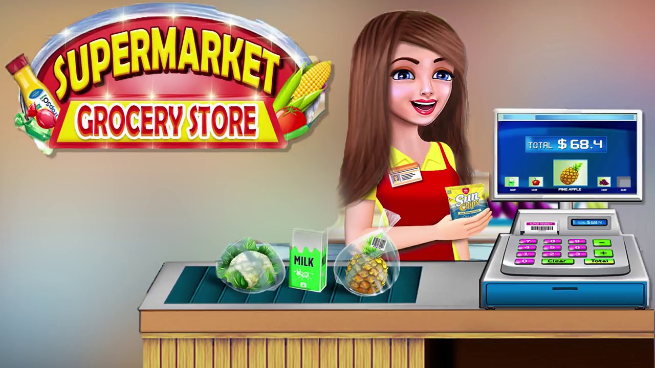 Supermarket Shopping cash register cashier games MOD APK cover