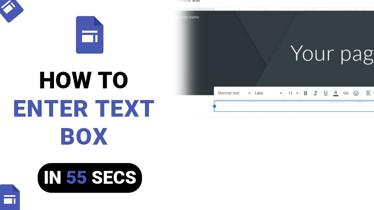 How to Enter Text Box on Google Sites [NEW] - YouTube