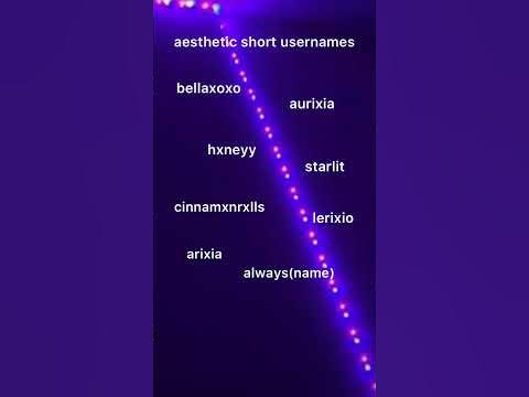 aesthetic short usernames PART 1 - YouTube