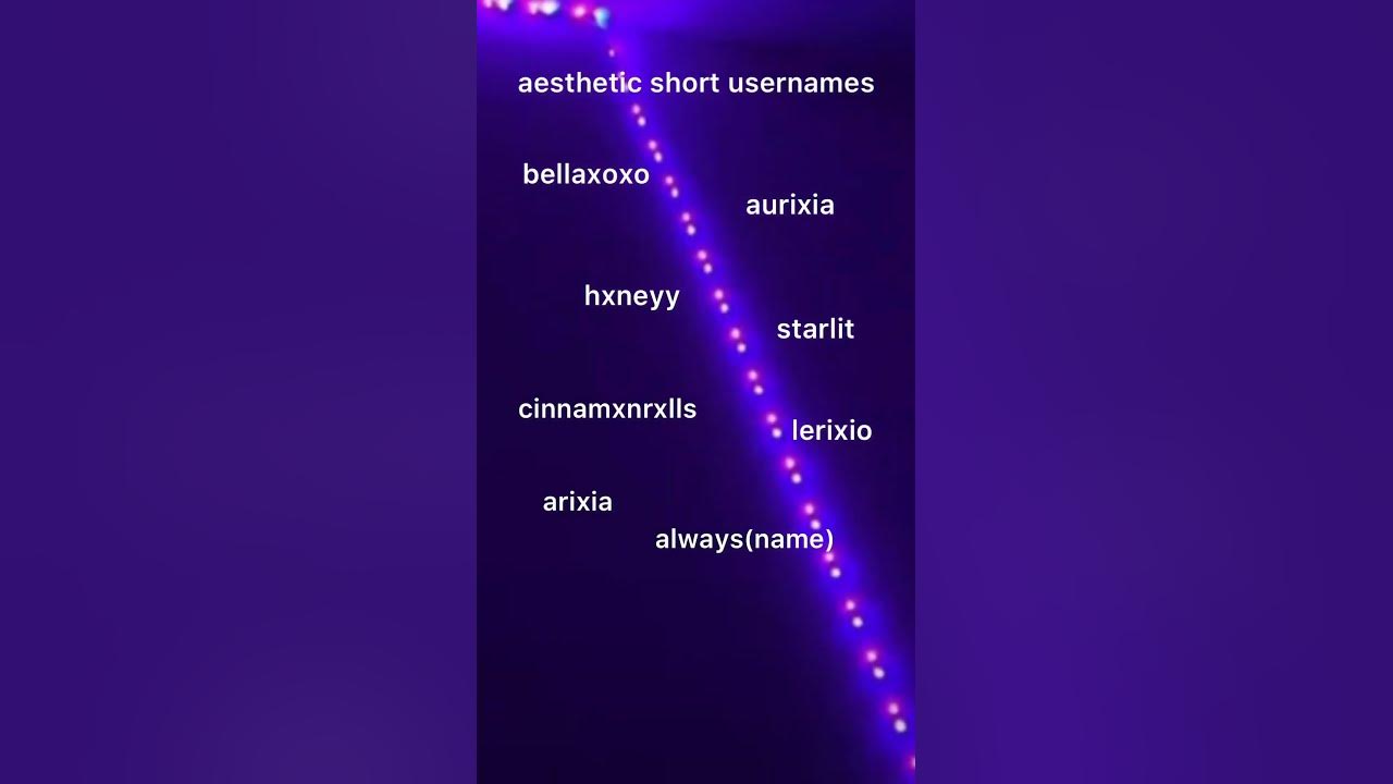 aesthetic short usernames PART 1 - YouTube