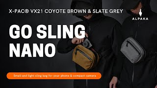 ALPAKA Go Sling Nano - VX21 Coyote Brown & Slate Grey