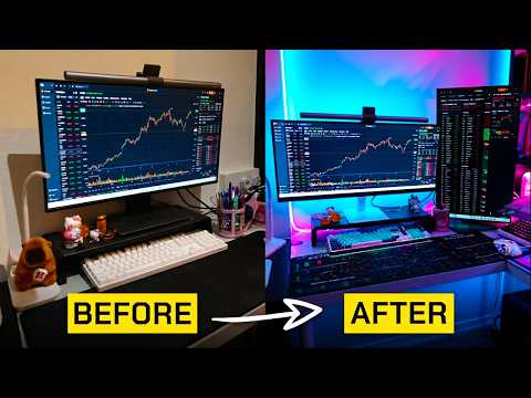 Trading Desk Makeover 2026- Ultrawide Monitor, RGB Strips