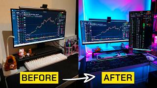 Trading Desk Makeover 2026- Ultrawide Monitor, RGB Strips