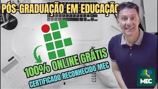 200 VAGAS EM PÓS DE EDUCAÇÃO 100% ONLINE, GRATUITO E RECONHECIDO PELO MEC [NÃO PERCA A OPORTUNIDADE]