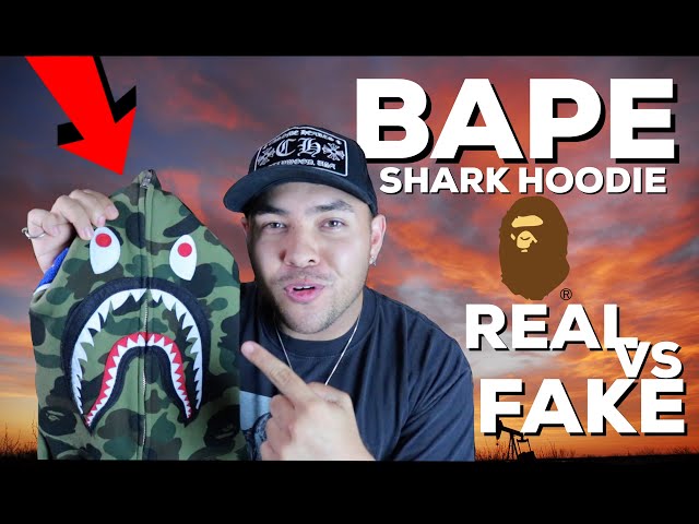 How To Spot Real Vs Fake Bape Shark Hoodie [2023 Update] – LegitGrails