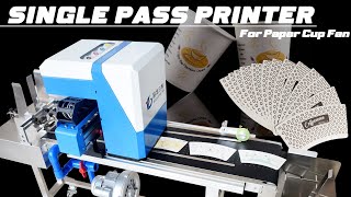 NEW MODEL! Automatic Feeding Paper Cup Fan Single Pass Printer