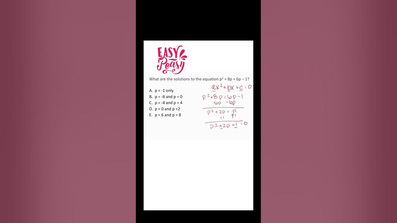 Solve This Quadratic Equation Using The FOIL Method shorts gmat solve-this-quadratic-equation-using-the-foil-method-shorts-gmat