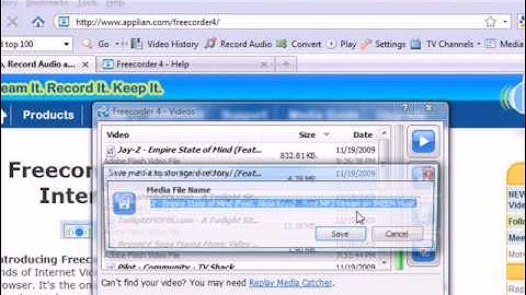 Free Audio Recorder:  How to Record/Capture/Save/Rip Streaming Audio/Video FREE