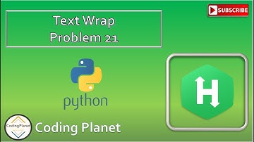 Python Challenge 21 || Text Wrap || HackerRank Solution ||Coding Planet