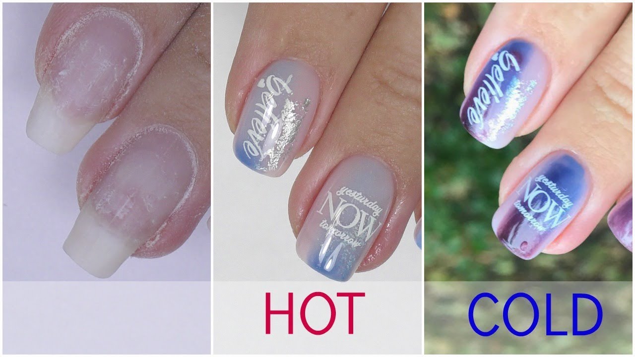 Nail Art For Short Nails Thermal Gel Polish Design Youtube