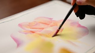 Mastering ROSE Flower 🌹🎨 Watercolor PAINTING  session