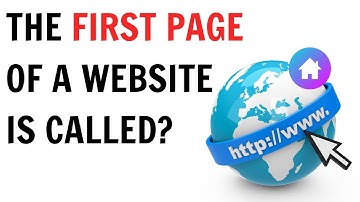 The first page of a website is called ? || QnA Explained