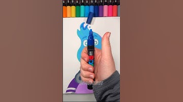 Drawing Wade Ripple from Elemental with Posca Markers! #shorts