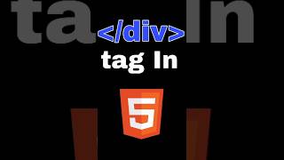 Purpose Of DIV TAG in HTML || #shots #html