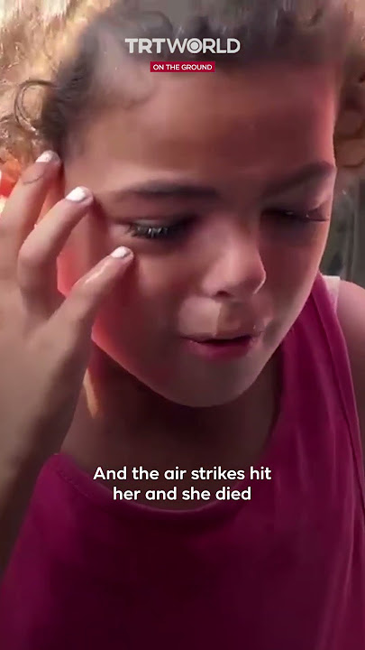 Palestinian child mourns her sister killed by Israel