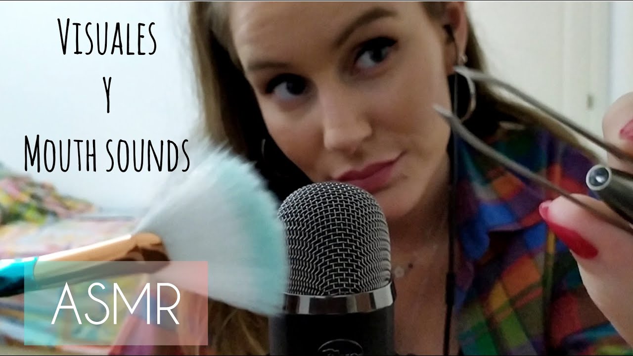 ASMR🎧 VISUALES Y SONIDOS DE BOCA (mouth sounds, visuals) te mimo un poco, hablando muy bajito