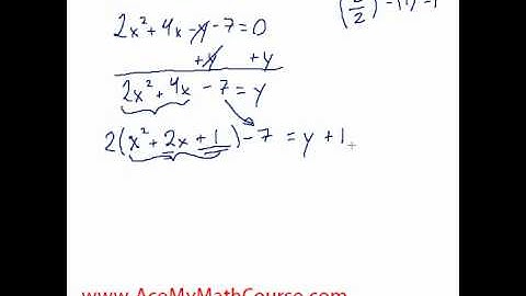 Conics - General to Standard Form #1