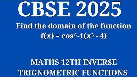 Find the domain of the function f(x) = cos^-1(x² - 4)