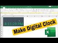 How to make digital clock in MS Excel | Digital clock in MS Excel | 2023 | Techno Saroz |