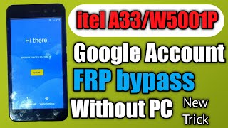 ITEL A33 FRP BYPASS WITHOUT PC (%100 SOLVED)| GOOGLE ACCOUNT VERIFICATION BYPASS |Sabri Mobile