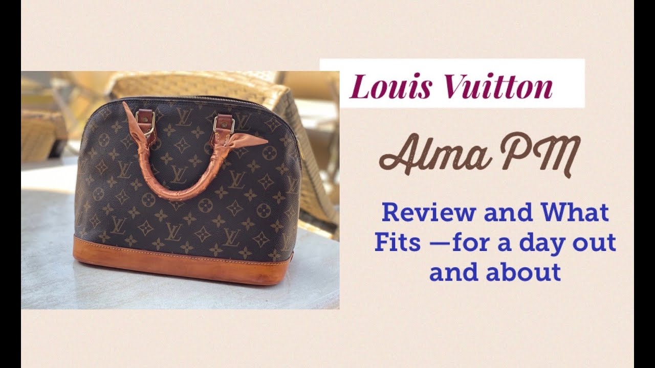 Louis Vuitton Alma PM comparison with 13 years old Coach Sierra bag 