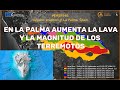 Volcán La Palma. Aumenta la lava y la magnitud de los terremotos, 16 octubre