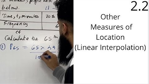 Edexcel AS Level Maths: 2.2 Other Measures of Location (Linear Interpolation)
