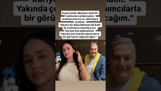 Eylem Çelik Mehmet Ali Erbil hakkında mahkemeden uzaklaştırma kararı alındığını açıkladı