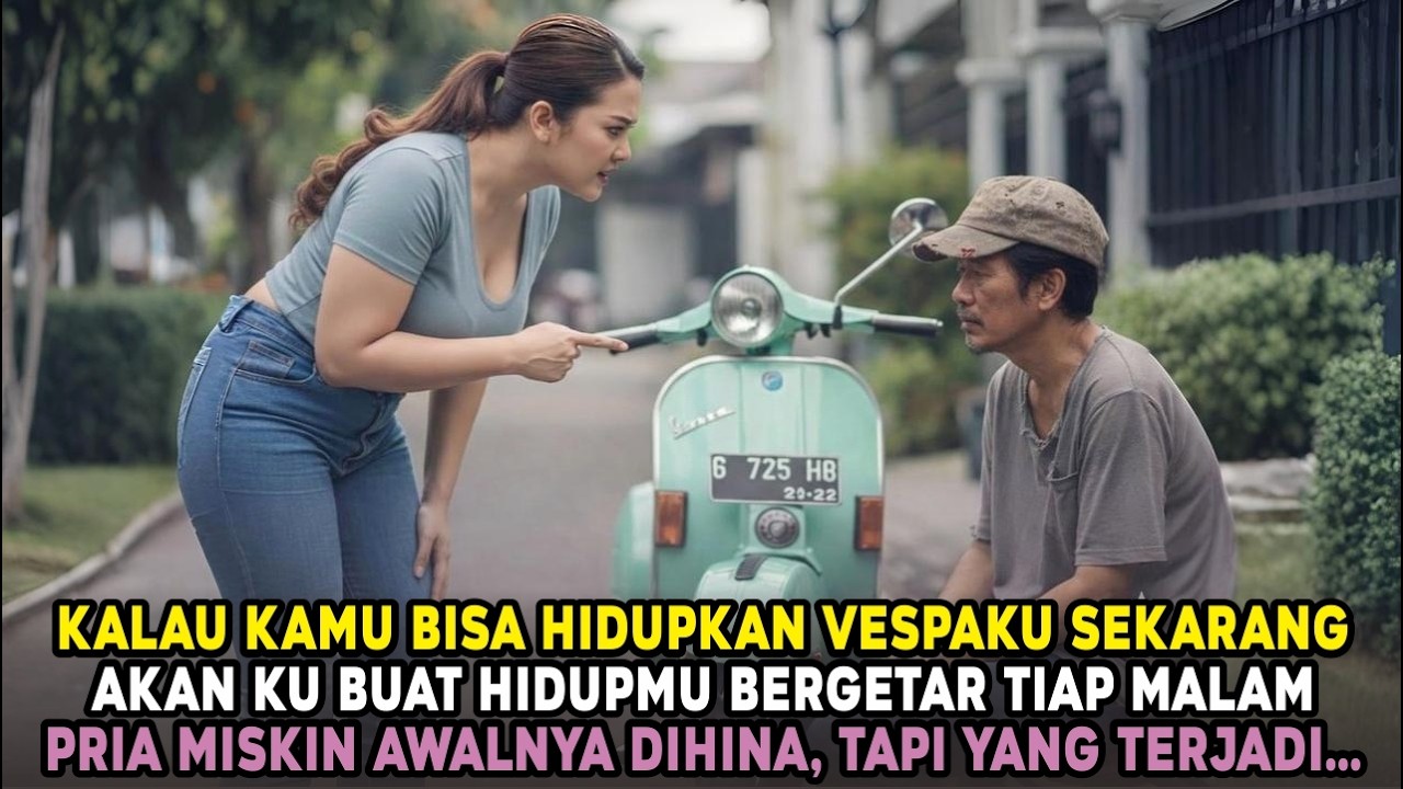 Kalau Kamu Bisa Hidupkan Vespaku, Akan Kubuat Kamu Bergetar ❗ Pria Miskin Ini Awalnya Dihina, Tapi
