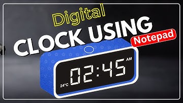 📝Digital Clock Using Notepad ⏰