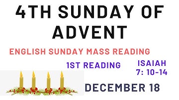 18 December 2022: English Sunday Mass Readings | 4th Sunday of Advent, 1st reading