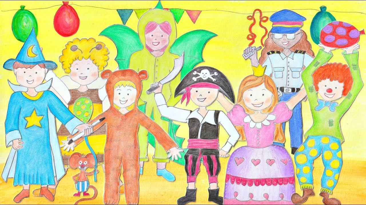  Alexas Kinderlieder - Faschingsfest (Faschingslied) - YouTube Motiv 