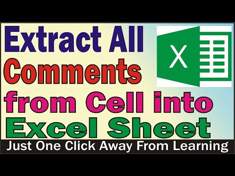 Extract Comments from Cell into Excel Sheet | How to Delete selected Comments | Free Excel Add-Ins