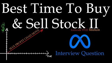 Leetcode 122 - Best Time To Buy And Sell Stock II - Meta Java Coding Interview