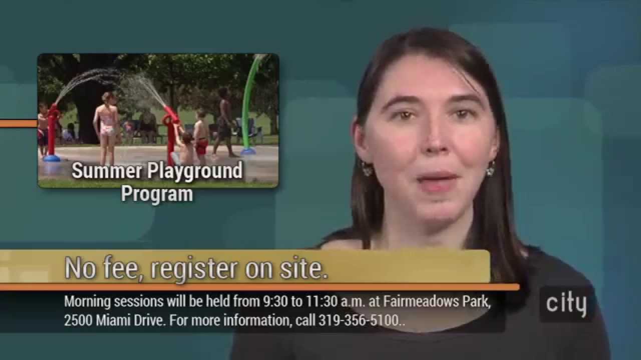 Iowa City Update - The Summer Playground Program starts July 6!