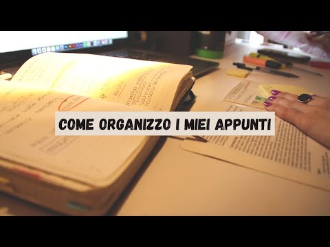 Come organizzo i miei appunti? Quadernetti ??