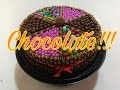 Pastel de chocolate decorado con galletas y chocolates!!!🍫