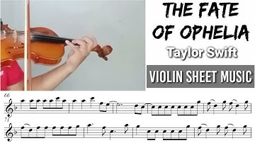 Free Sheet || The Fate Of Ophelia - Taylor Swift || Violin Sheet Music
