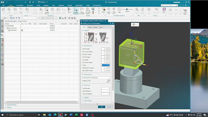 Siemens NX 2206    How To Create A Tool And Holder