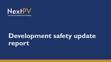 BASIC Training: Development Safety Update Report (DSUR)
