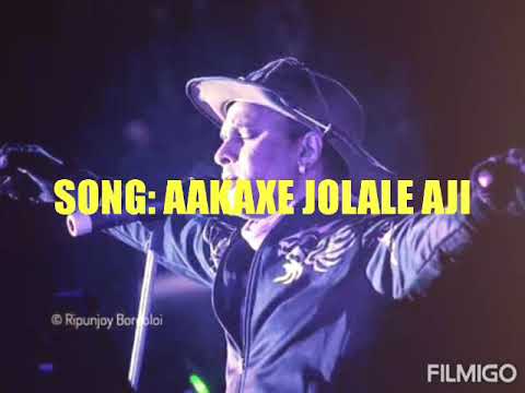 Aakaxe jolale aji lyrics video Zubeen Garg