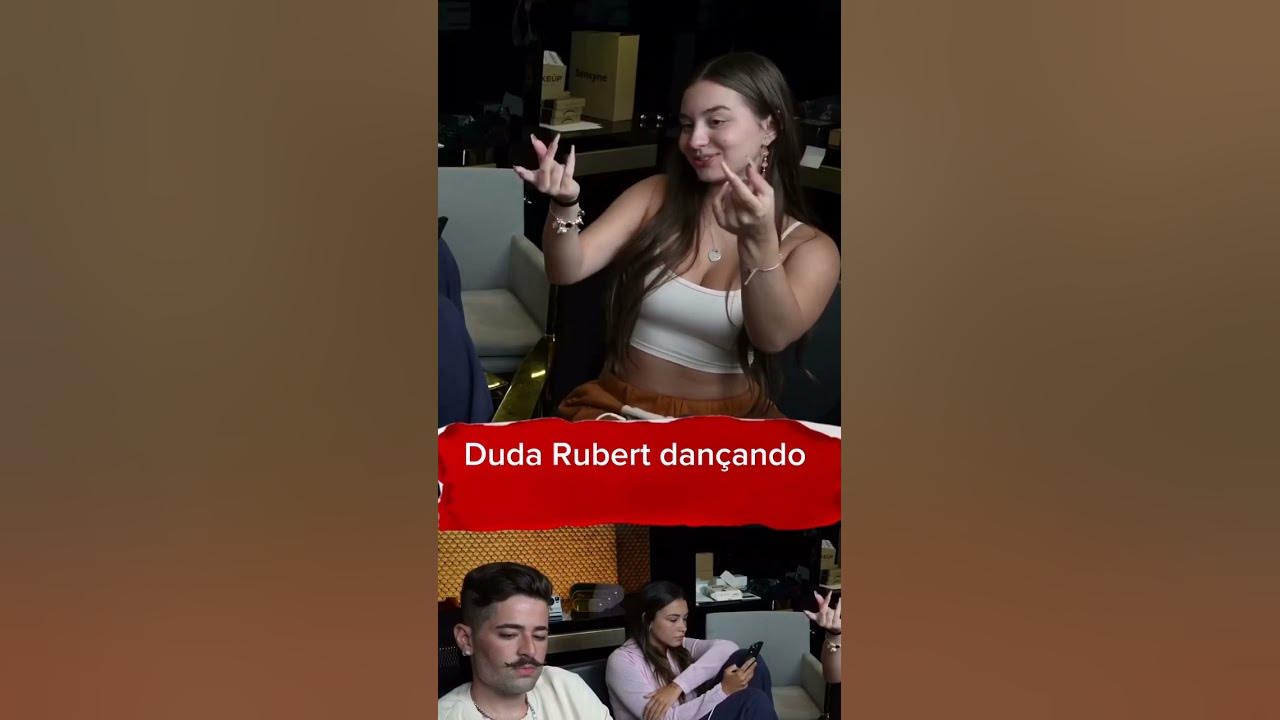 Duda Rubert dançando na live do Ruyter. #johnvlogs #podcast #ruyter #r
