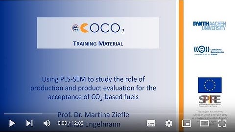 eCOCO2 - Part 3 Structural equation modelling for the acceptance of CO2-based fuels (RWTH-Aachen)