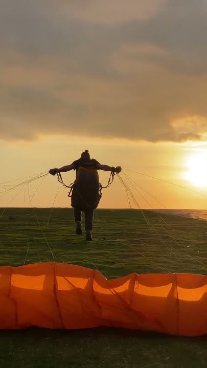 Прямой старт на параплане. #paragliding #параплан #приключения # ...